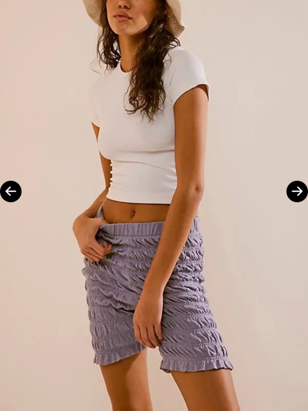 Free People NWT Free People Beach Jude Biker Shorts, Lilac, Size Small